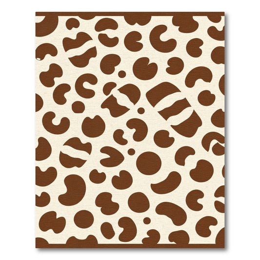 Abstract Beige Brown Spot Arrangement Rug