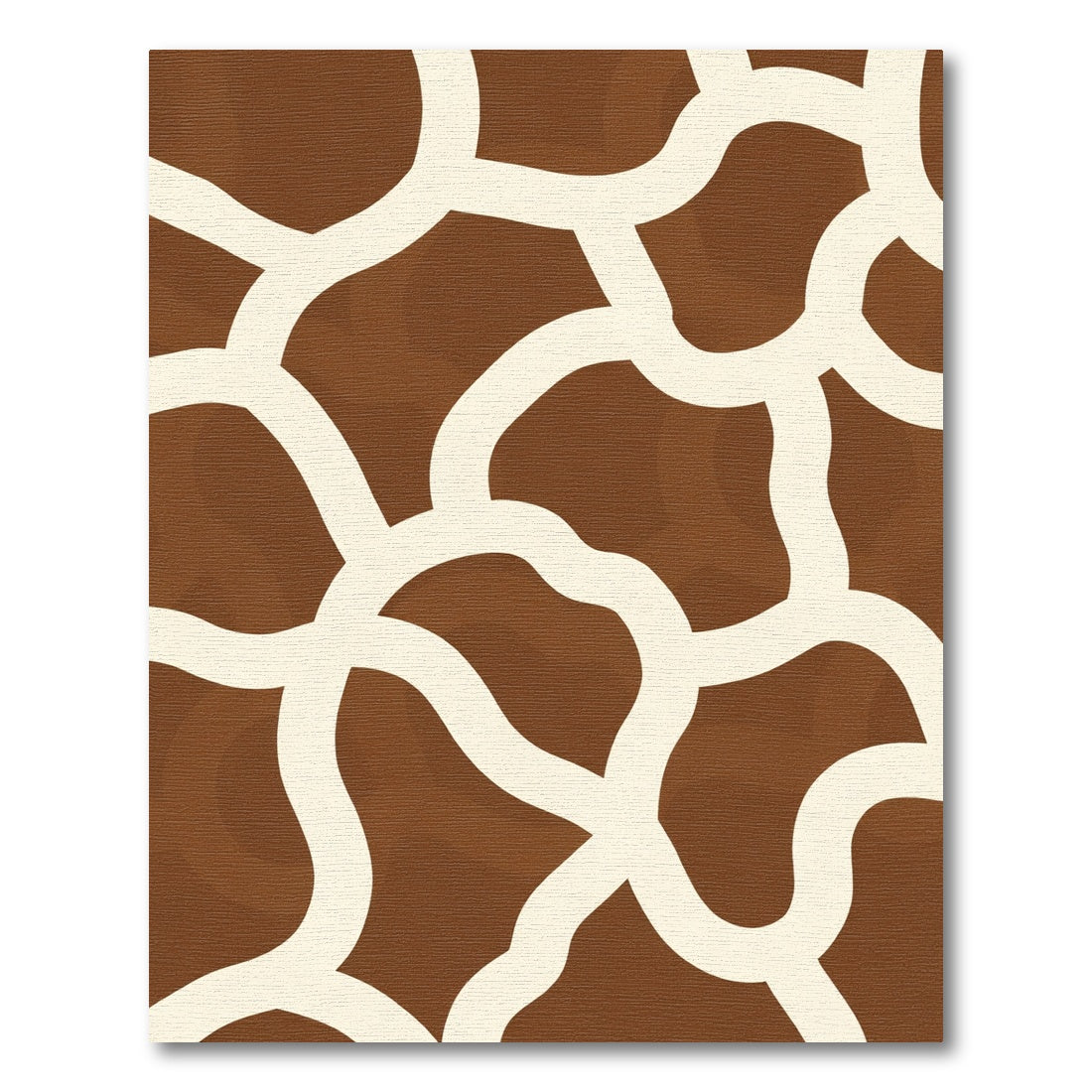 Brown Ivory Organic Overlay Rug
