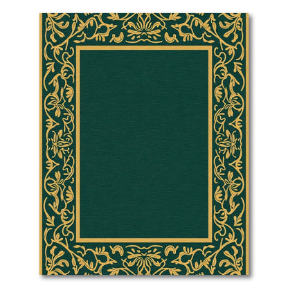 Emerald Gold Floral Frame Rug