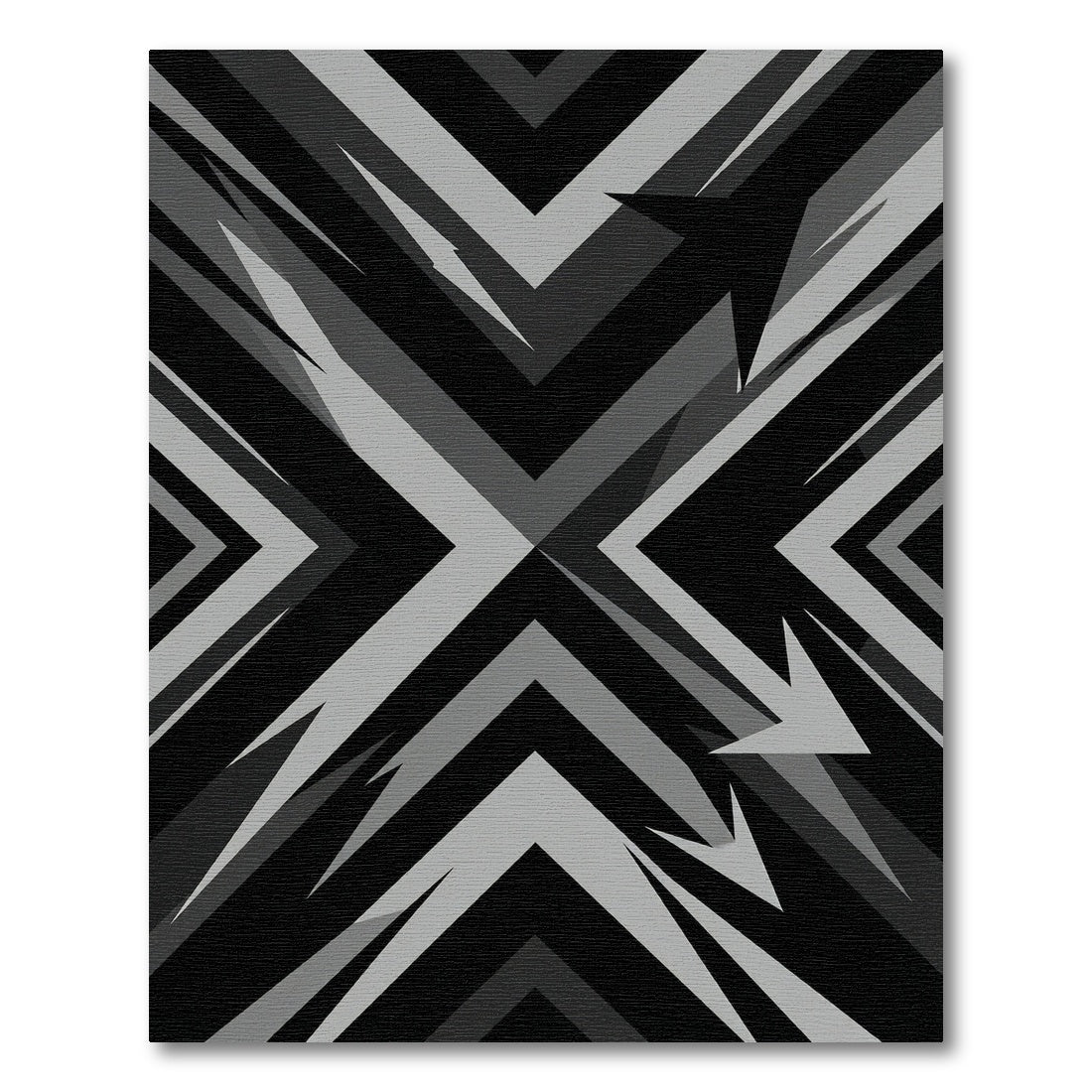 Monochromatic Jagged Arrow Composition Rug