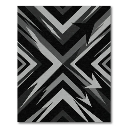 Monochromatic Jagged Arrow Composition Rug