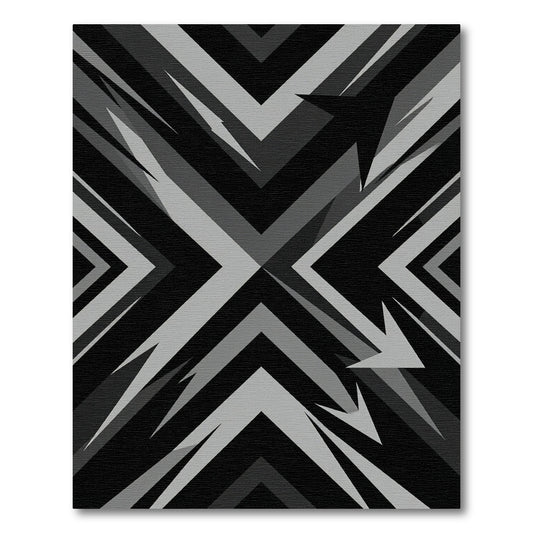 Monochromatic Jagged Arrow Composition Rug