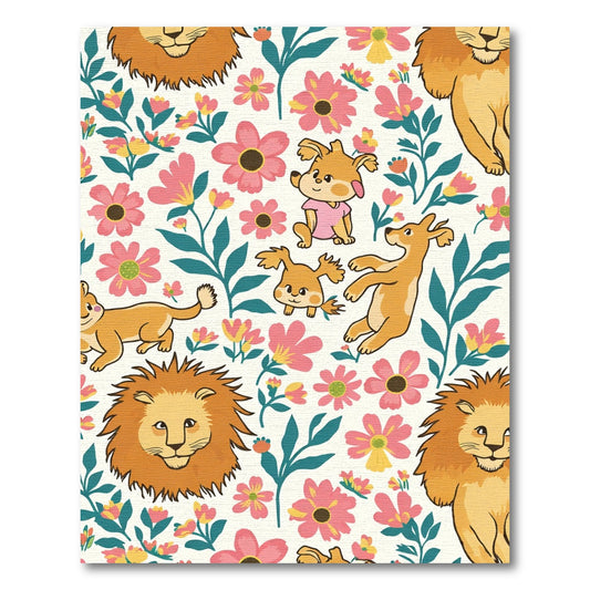 Whimsical Fauna Floral Garden Medley Rug