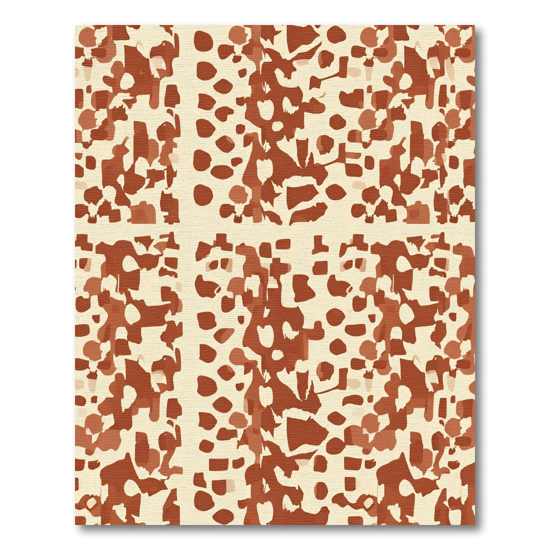Rusty Ochre Mottled Abstract Rug