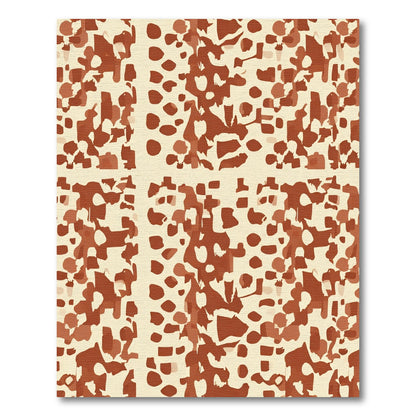 Rusty Ochre Mottled Abstract Rug