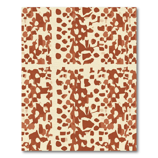 Rusty Ochre Mottled Abstract Rug