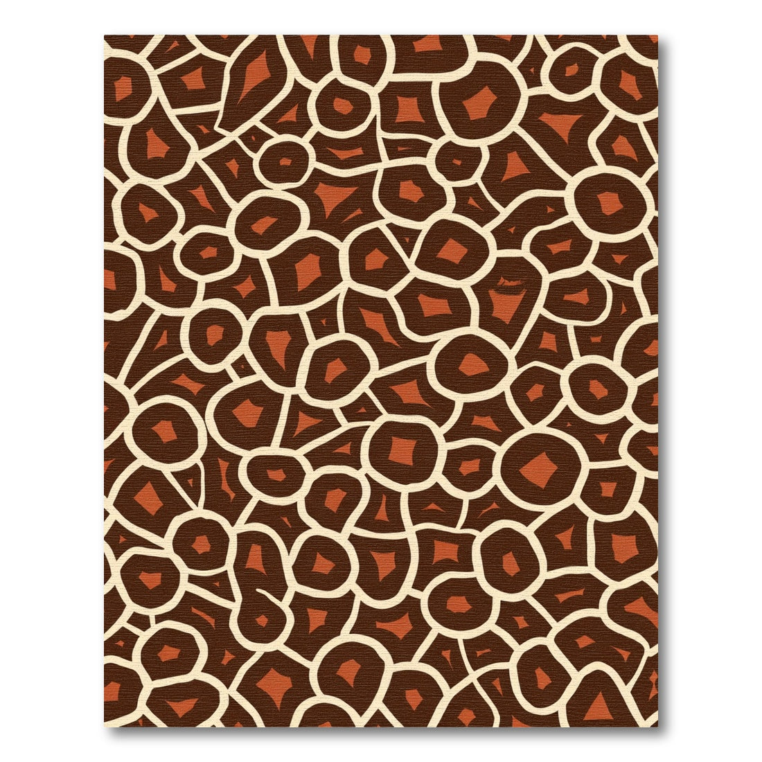 Chic Giraffe Print Organic Shapes Rug