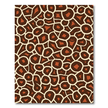 Chic Giraffe Print Organic Shapes Rug