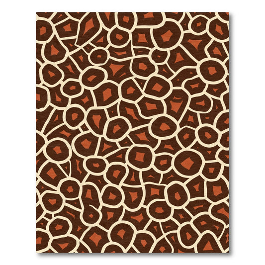 Chic Giraffe Print Organic Shapes Rug