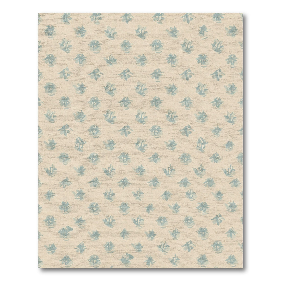 Pastel Blue Sketchy Floral Accent Rug