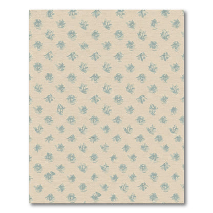 Pastel Blue Sketchy Floral Accent Rug