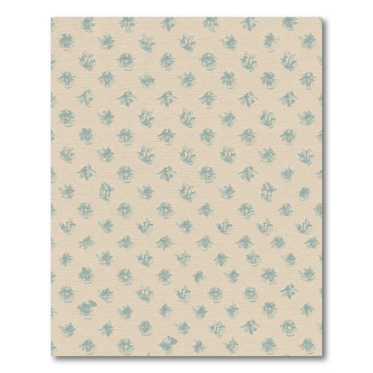 Pastel Blue Sketchy Floral Accent Rug