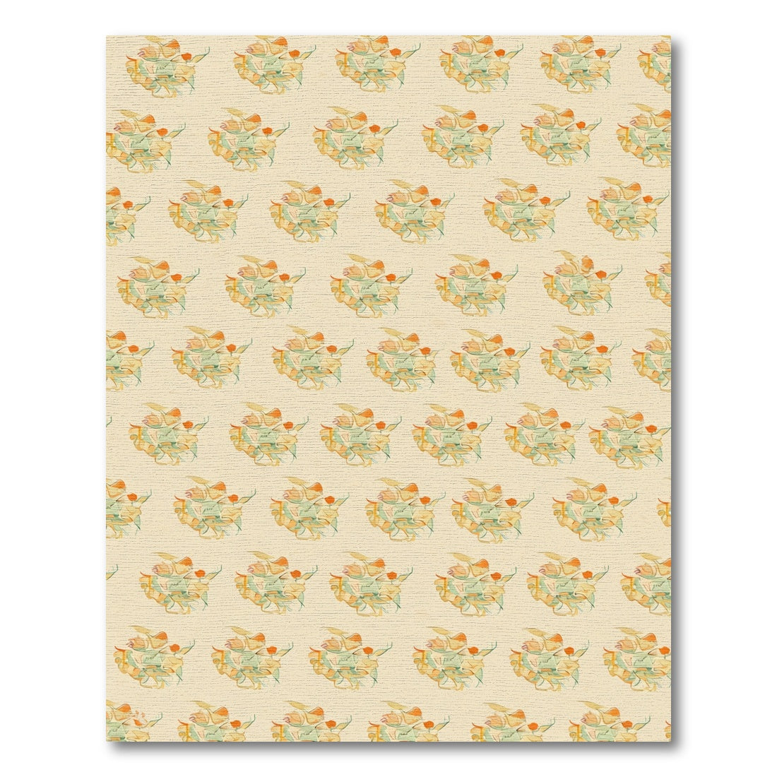 Earthy watercolor floral cluster Rug