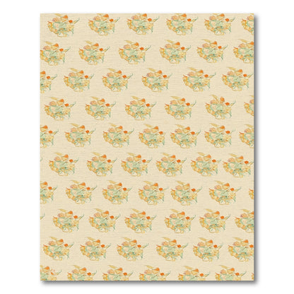 Earthy watercolor floral cluster Rug