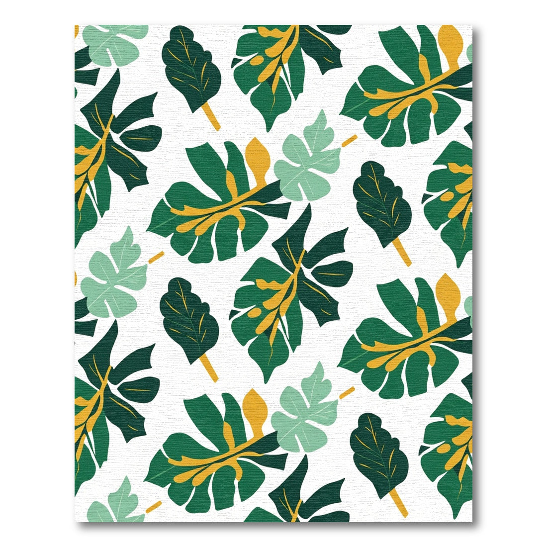 Emerald Green Jungle Plant Splash Rug