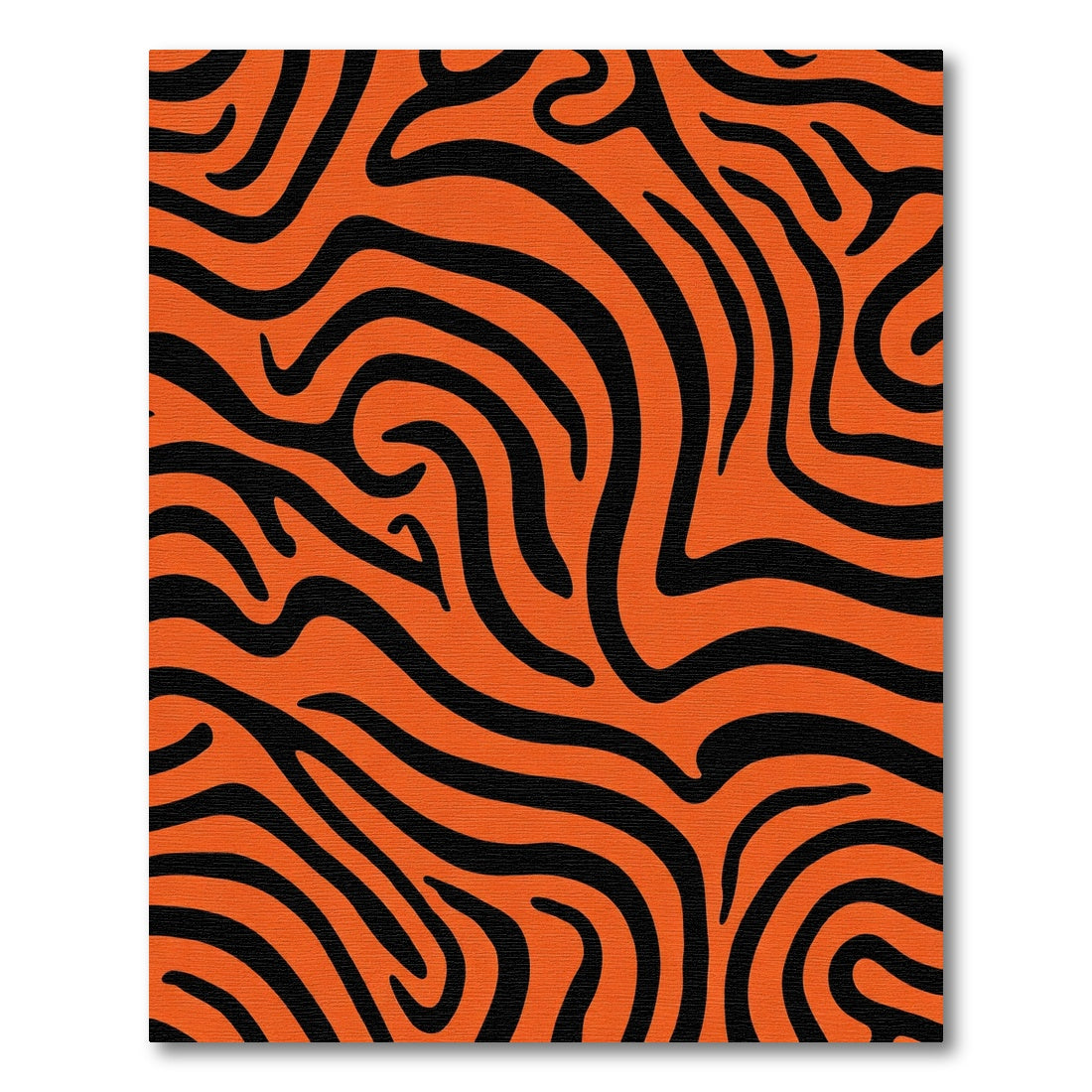 Bold Orange Black Animal Stripes Rug