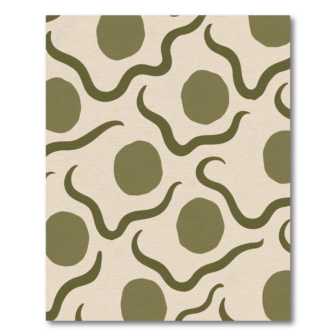 Olive Organic Wavy Dot Rug