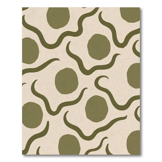 Olive Organic Wavy Dot Rug