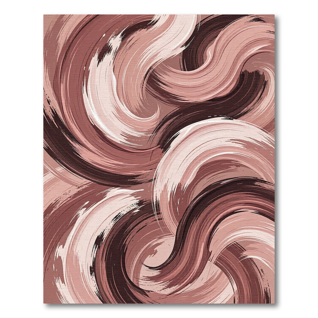 Abstract Earthy Toned Swirls Rug