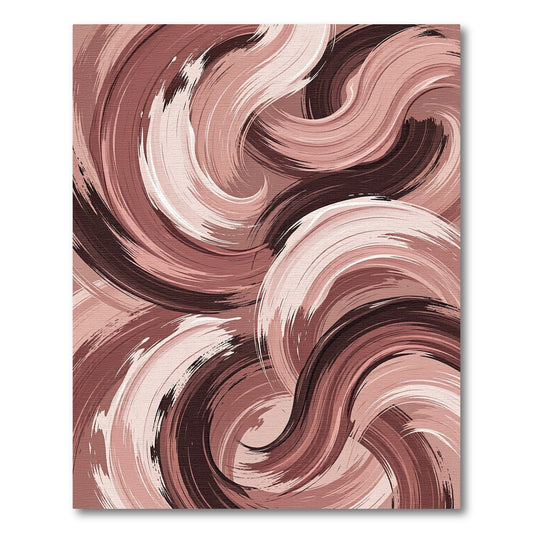 Abstract Earthy Toned Swirls Rug
