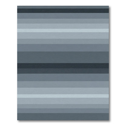 Slate Hue Horizontal Bands Rug