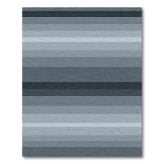 Slate Hue Horizontal Bands Rug