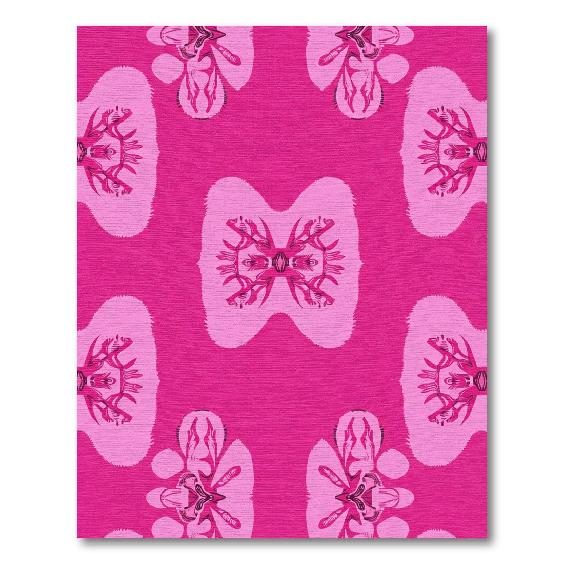 Pink Orchid Medallion Repeating Rug