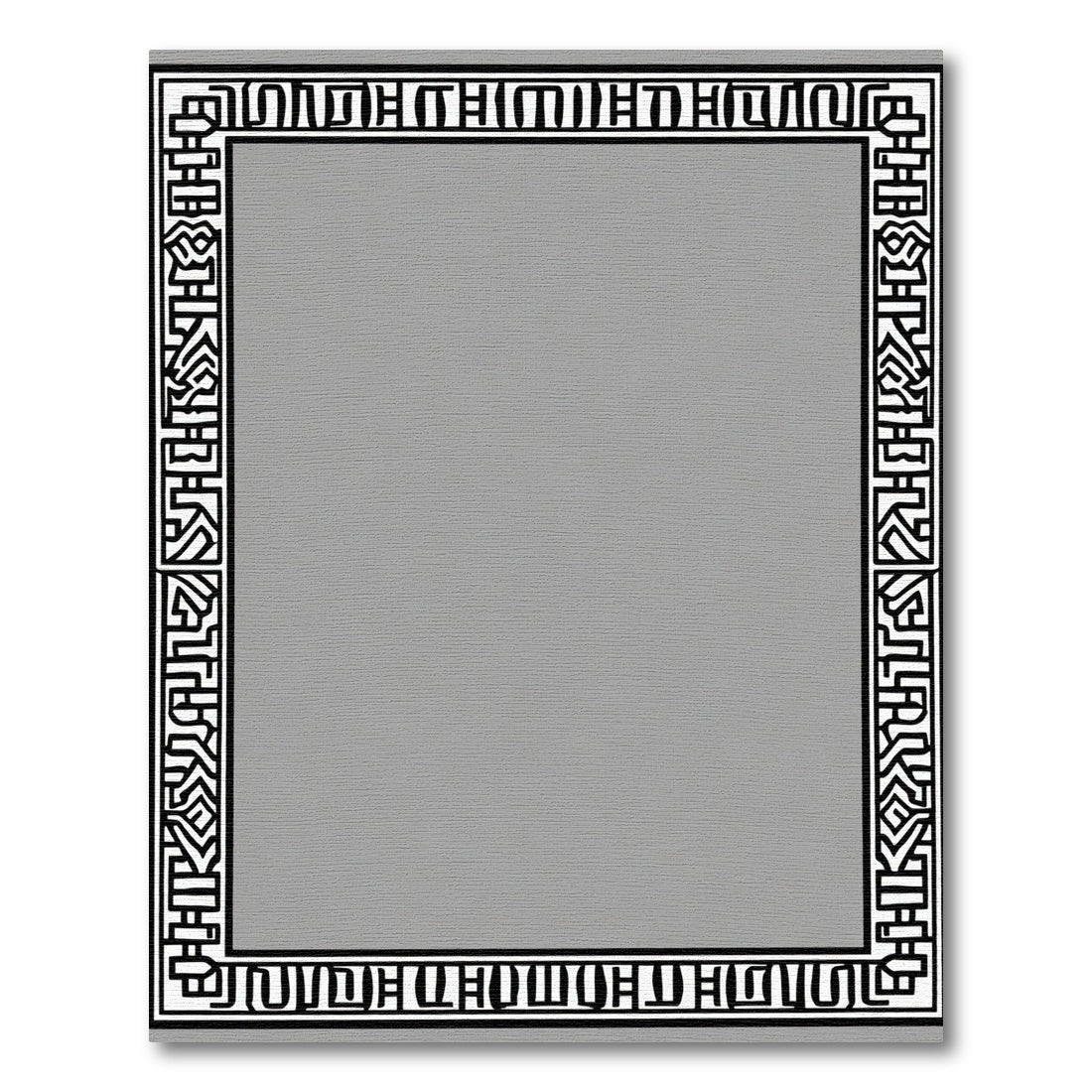 Bold Ethnic Tribal Geometric Border Rug