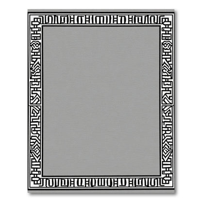 Bold Ethnic Tribal Geometric Border Rug