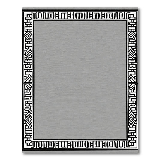 Bold Ethnic Tribal Geometric Border Rug
