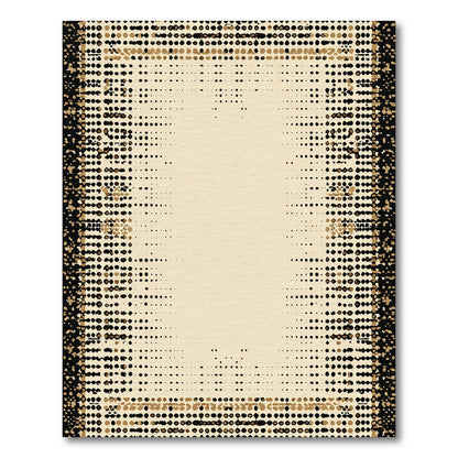 Sepia Tone Halftone Border Rug