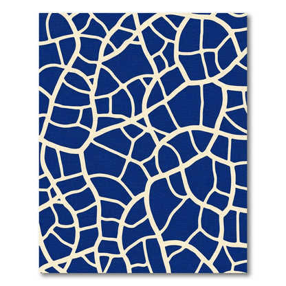 Navy Blue Organic Webbed Rug