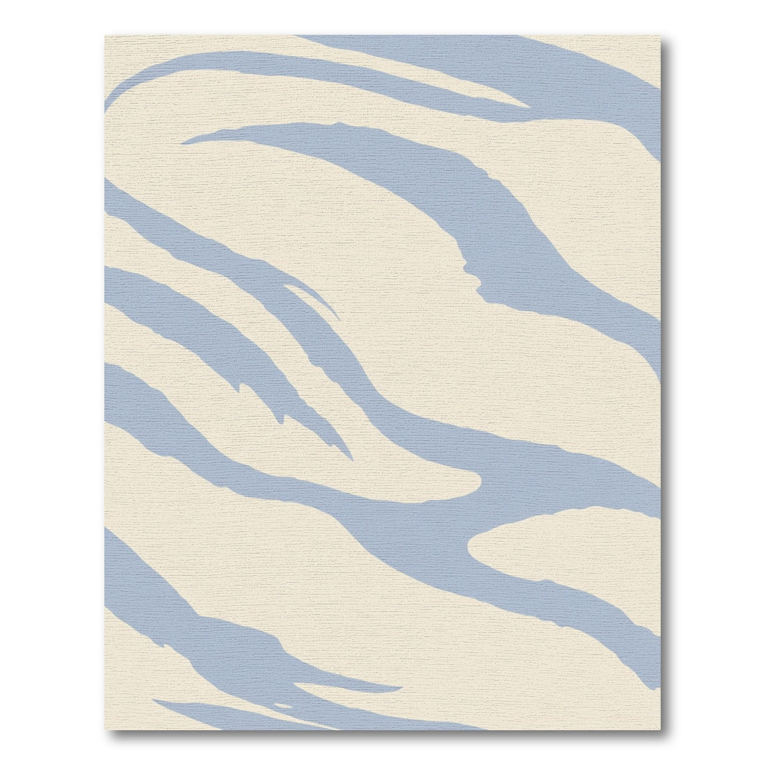 Soft Blue Organic Brushstroke Rug