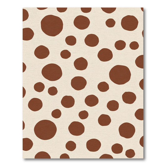 Neutral Brown Circles Scatter Rug