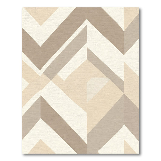Neutral Tones Geometric Angles Rug