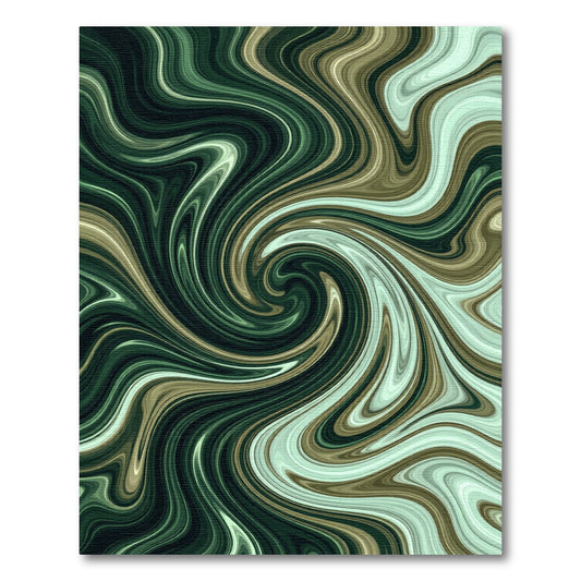Deep Emerald Swirl Marble Rug