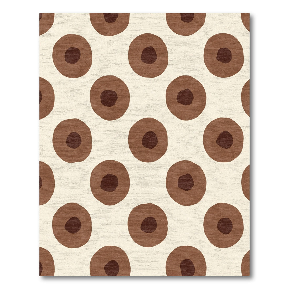 Brown Cream Polka Dot Dot Rug