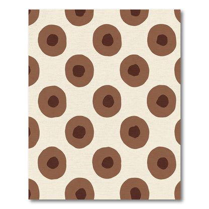 Brown Cream Polka Dot Dot Rug