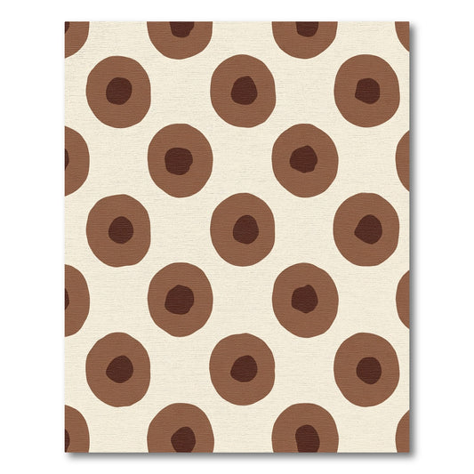 Brown Cream Polka Dot Dot Rug