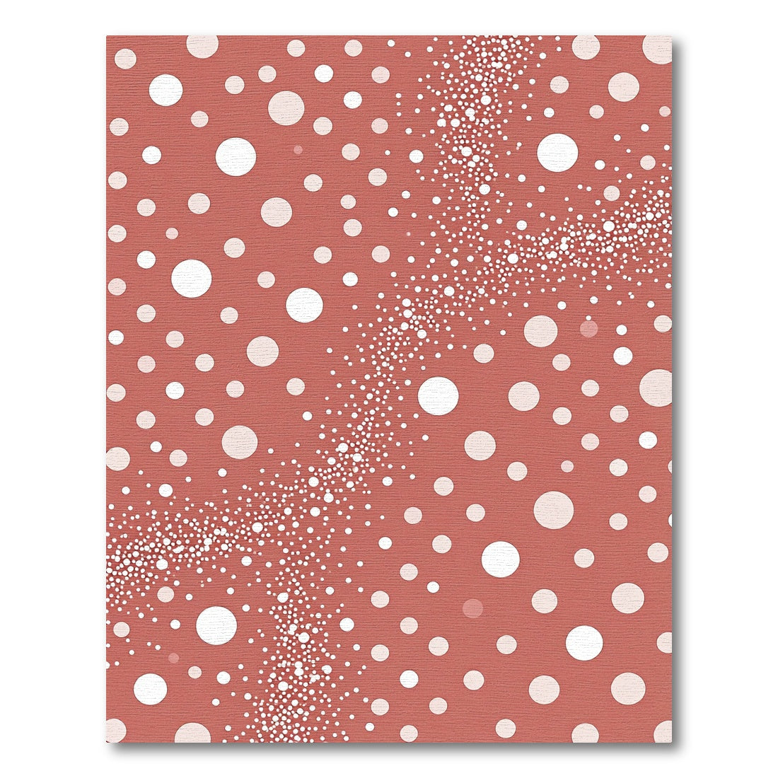 Coral White Polka Dot Cascade Rug