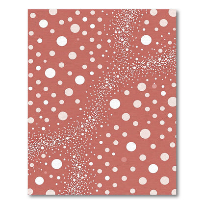 Coral White Polka Dot Cascade Rug
