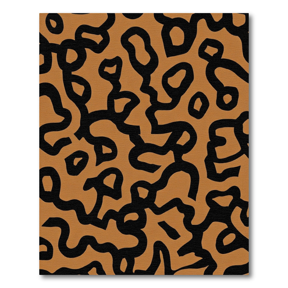 Spotted Black Organic Forms Rug