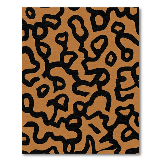 Spotted Black Organic Forms Rug