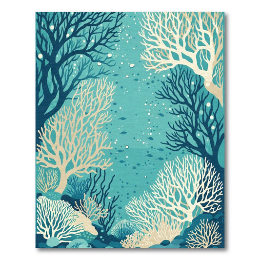 Oceanic Coral Reef Woodland Scenery Rug