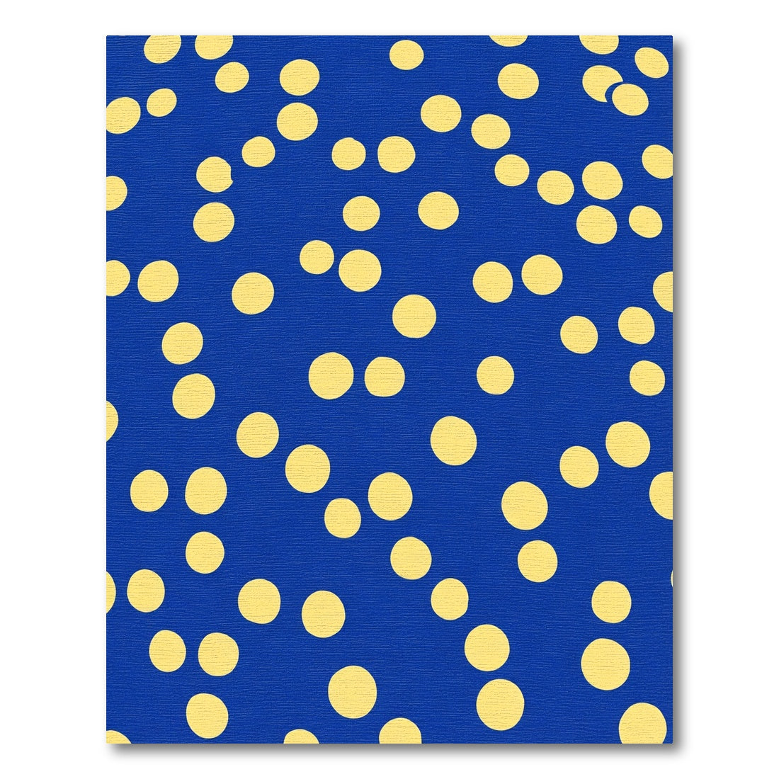 Yellow Circles On Blue Background Rug