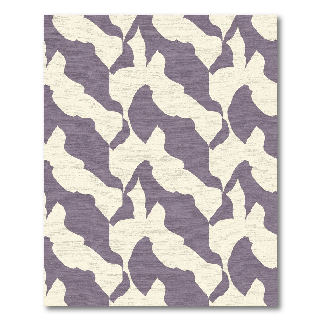 Cream Lilac Organic Interlocking Blocks Rug