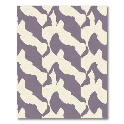 Cream Lilac Organic Interlocking Blocks Rug