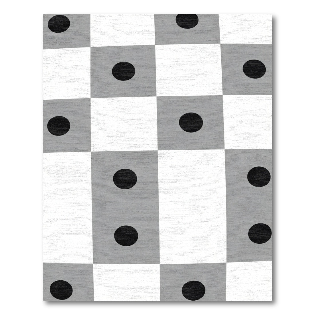 Gray Black Dot Checkerboard Rug