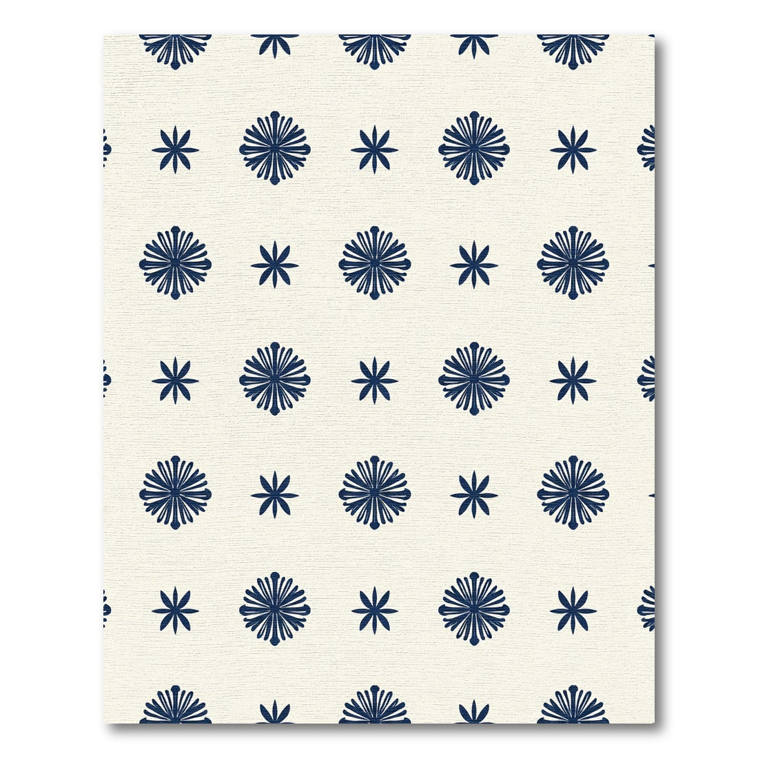 Navy Blue Starburst Floral Repeat Rug