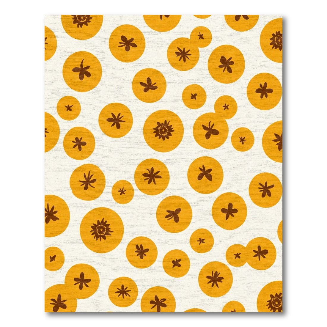 Golden Sunburst Circles Abstract Rug